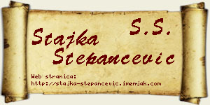Stajka Stepančević vizit kartica